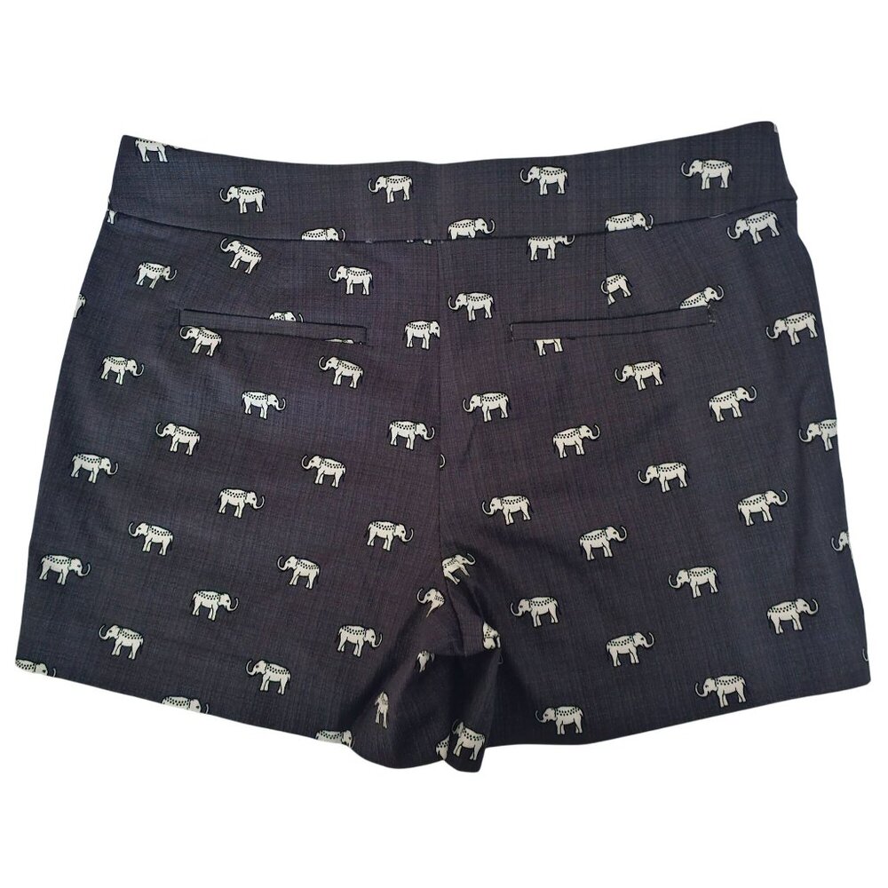 LOFT Coastal Gray (Dark Gray/Blue) Elephant Print The Riviera Short Size 8‎ - Picture 4 of 11